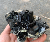 Black Tourmaline with Smoky Quartz