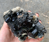 Black Tourmaline with Smoky Quartz