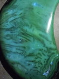 3.7lbs Volcano Agate/Slab/Green Fluorescent/Minerals/Crescent Moon