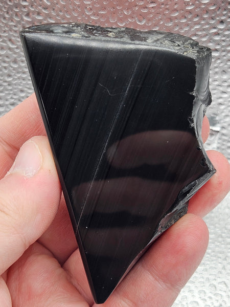 155g Black Obsidian//Raw Mineral//Polished Minerals//Russia