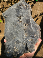 Extra Sparkly Black Sphalerite with Custom Wood Stand