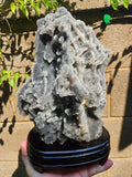 Extra Sparkly Black Sphalerite with Custom Wood Stand
