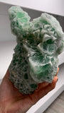 Green Fluorite with Super Sparkly White Quartz — Fujian, China