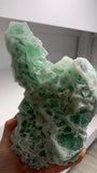Green Fluorite with Super Sparkly White Quartz — Fujian, China