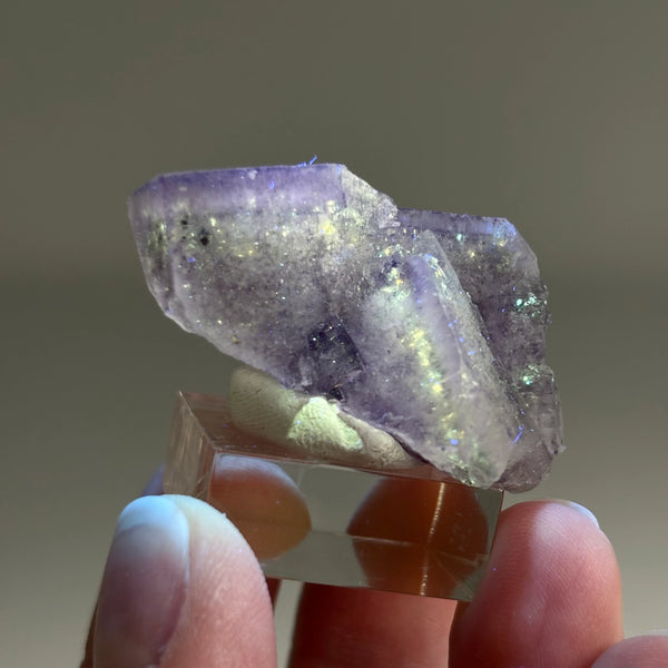 Rare Fluorite with Petroleum Inclusions – Galaxy Glow Effect