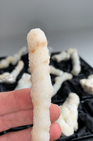 Druzy White Coral Chalcedony Stalactites – 12 Piece Lot
