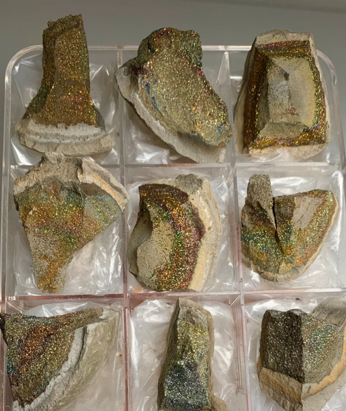 Uncommon Chalcopyrite Specimens – 9 Piece Lot