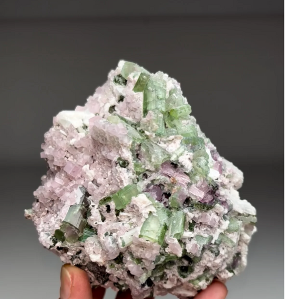 Pink Apatite with Watermelon Tourmaline