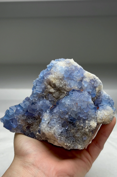 Blue Fluorite with Quartz – Bingham, New Mexico, USA