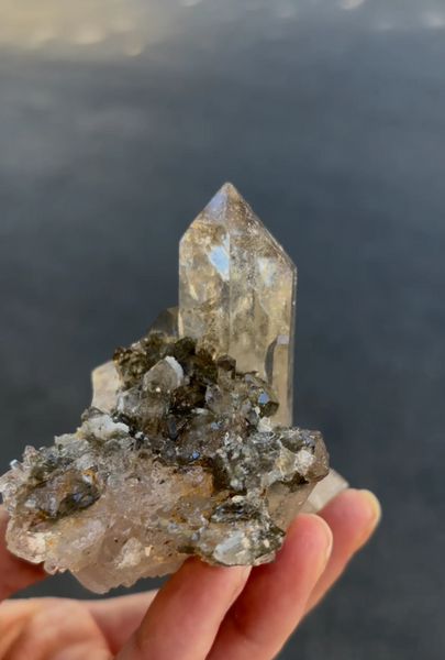 Alpine Chlorite Quartz – Argentière Glacier, Chamonix, Haute-Savoie, Auvergne-Rhône-Alpes, France