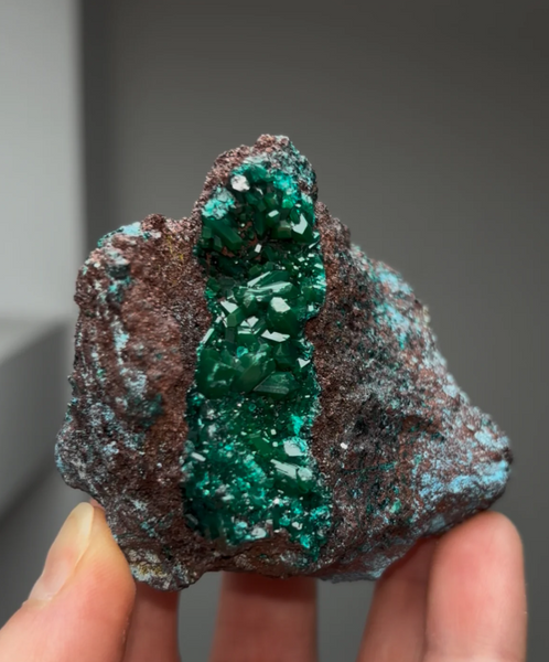 Green Dioptase Specimen – Reneville, Republic of Congo