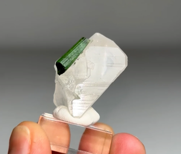 Green Tourmaline with Quartz – Afghanistan
