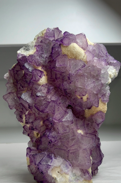 Purple Fluorite with Highlighted Edges