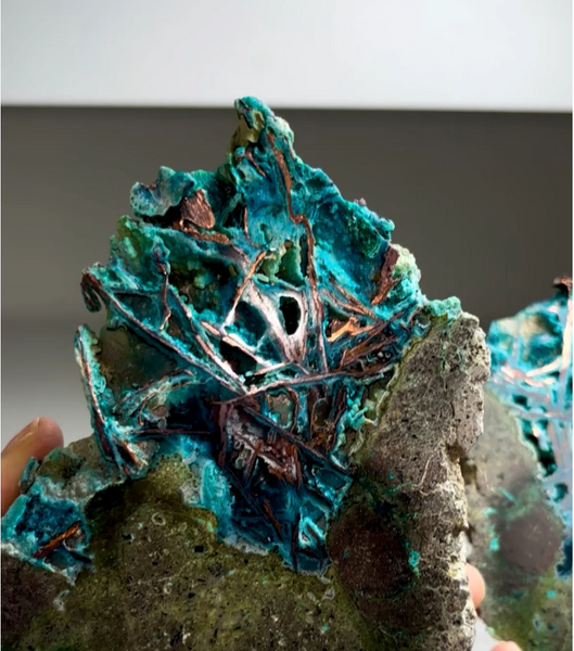 Blue Chrysocolla with Native Copper