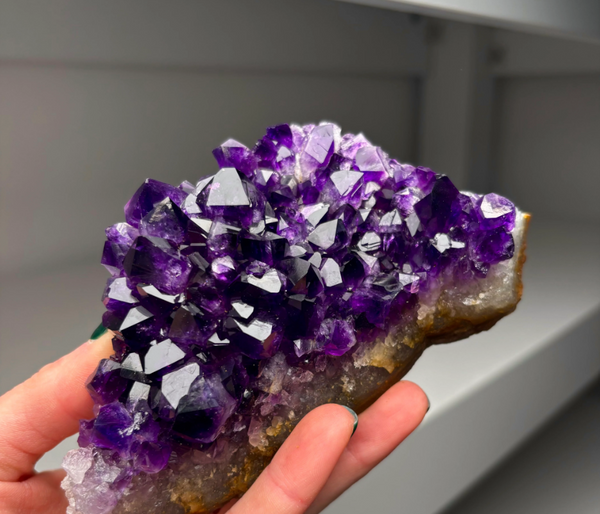 Very High-Grade Uruguayan Amethyst with Deep Purple Crystals