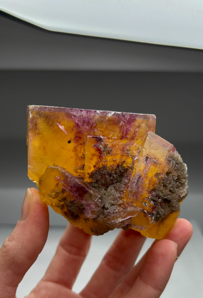 Amber Color Fluorite – Minerva #1 Mine, Illinois, USA