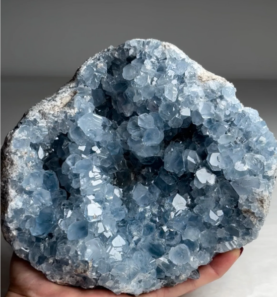 Sky-Blue Celestite with Gemmy Crystals – Sankoany, Ketsepy Mahajanga, Madagascar