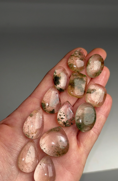 Gemmy Rutile Quartz with Green Chlorite – 12 Piece Lot