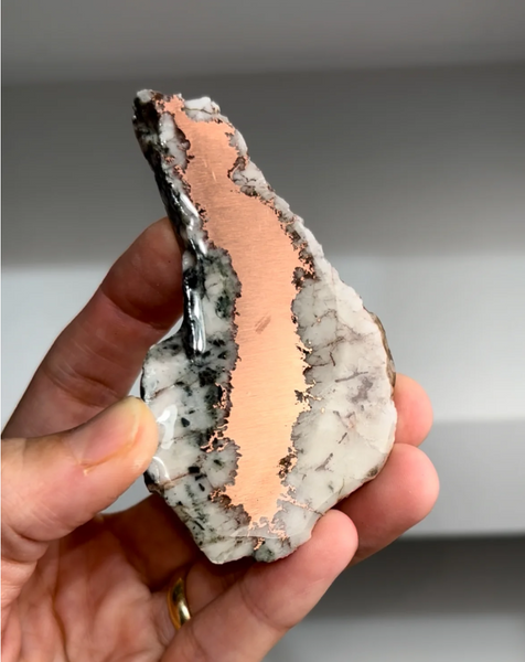 Polished Copper Slab — Keweenaw Peninsula, Michigan, USA