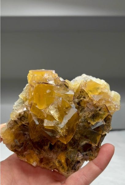 Bright Yellow Cubic Fluorite — Okorusu Mine, Namibia