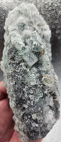 839g Green Sugar Fluorite//Sphalerite//Druse//Sparkly Minerals//All Natural//Crystals/Fujian, China