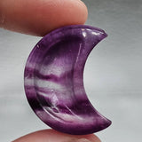 27mm Fluorite/Cresent Moon/Purple Fluorite/Rainbow Fluorite/Polished Bowls/High Quality/Mineral/Metaphysical