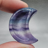 27mm Fluorite/Cresent Moon/Purple Fluorite/Rainbow Fluorite/Polished Bowls/High Quality/Mineral/Metaphysical