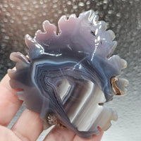 50g Agate//Carved Leaf//Polished Mineral//Metaphysical//Crystals