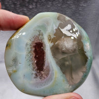 77g Green Flower Agate//Polished Freeform//Flowers//Metaphysical//Healing Stone