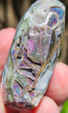 107g Sphalerite/Titanium Aura/Heart/Druse/Sparkly/Minerals//Crystals