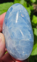 174g Blue Calcite//Polished Puffy Heart//Love//Madagascar