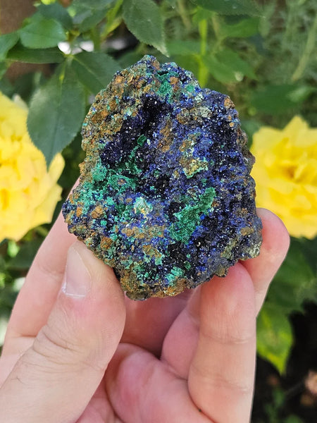 160g Malachite/Azurite/Druse/Raw Specimen/All Natural Mineral/Liufengshan Mine, Guichi District, Chizhou, Anhui, China