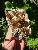 402g Spessartine Garnet/Smoky Quartz/Feldspar/All Natural Mineral/Fujian, China