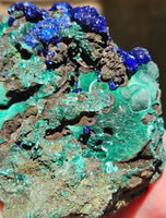 127g Malachite/Azurite/Druse/Raw Specimen/All Natural Mineral/Liufengshan Mine, Guichi District, Chizhou, Anhui, China