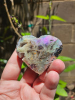 101g Sphalerite/Titanium Aura/Heart/Druse/Sparkly/Minerals//Crystals