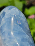 174g Blue Calcite//Polished Puffy Heart//Love//Madagascar