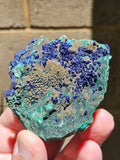 127g Malachite/Azurite/Druse/Raw Specimen/All Natural Mineral/Liufengshan Mine, Guichi District, Chizhou, Anhui, China