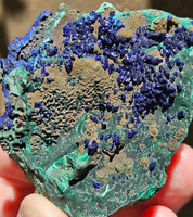 127g Malachite/Azurite/Druse/Raw Specimen/All Natural Mineral/Liufengshan Mine, Guichi District, Chizhou, Anhui, China