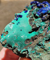 127g Malachite/Azurite/Druse/Raw Specimen/All Natural Mineral/Liufengshan Mine, Guichi District, Chizhou, Anhui, China