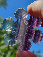 42g Fluorite//Purple Fluorite//Green Fluorite//Polished Minerals//Snowflake//Gifts