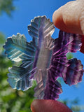 42g Fluorite//Purple Fluorite//Green Fluorite//Polished Minerals//Snowflake//Gifts